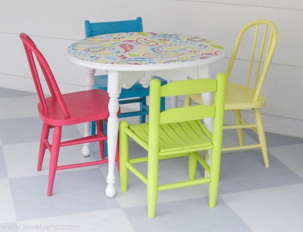 painted childrens chairs