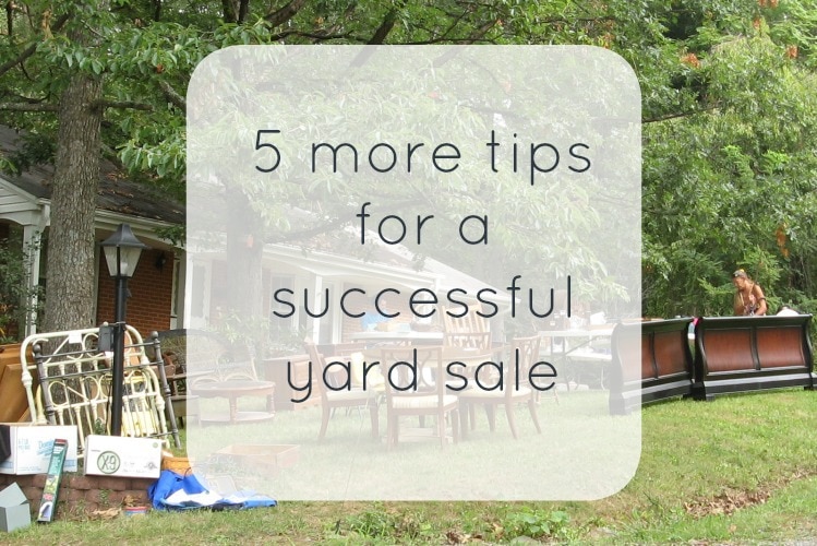 Tips for a WILDLY Successful Yard Sale