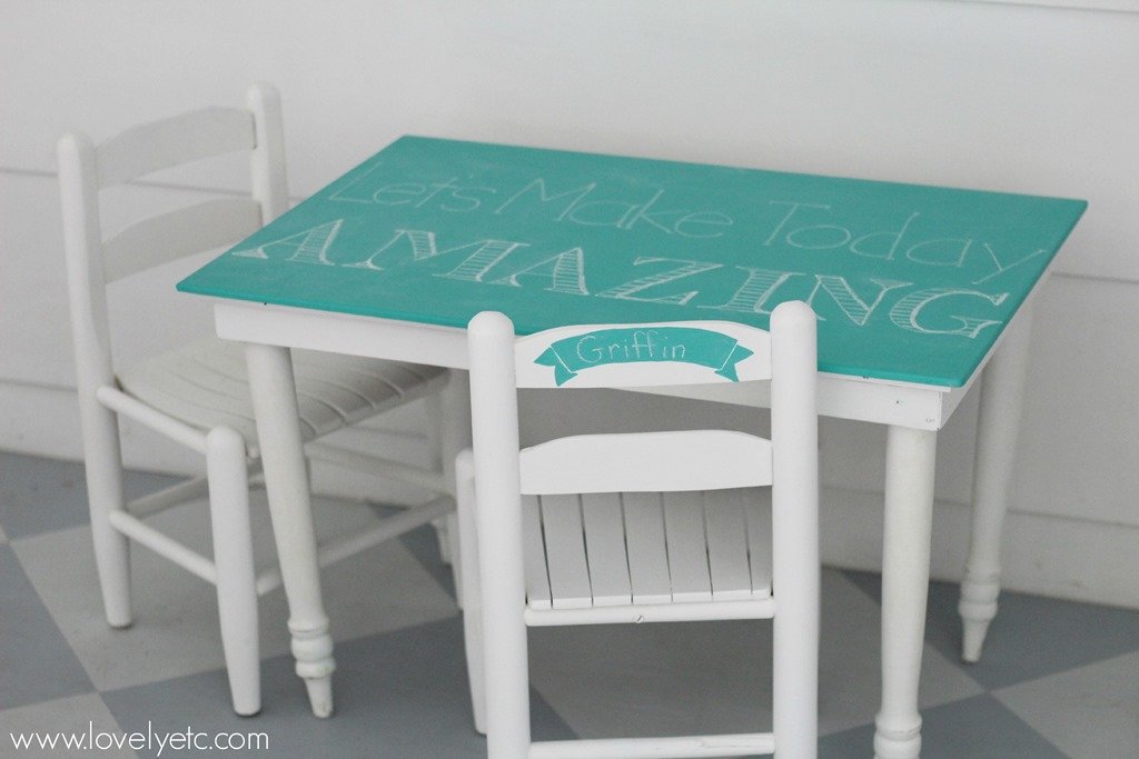 chalkboard kids table