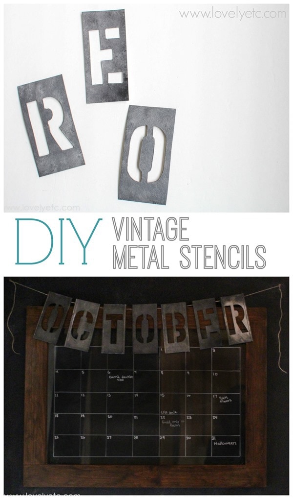DIY Vintage Metal Stencils