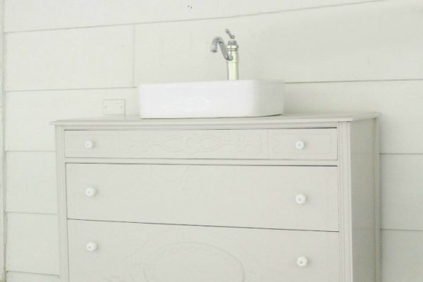 How To Make A Dresser Into A Bathroom Vanity The Nitty Gritty