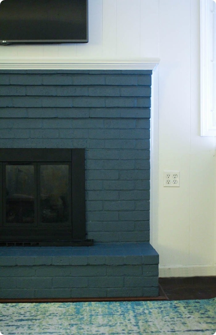 How to paint a brick fireplace (the right way) - Lovely Etc.