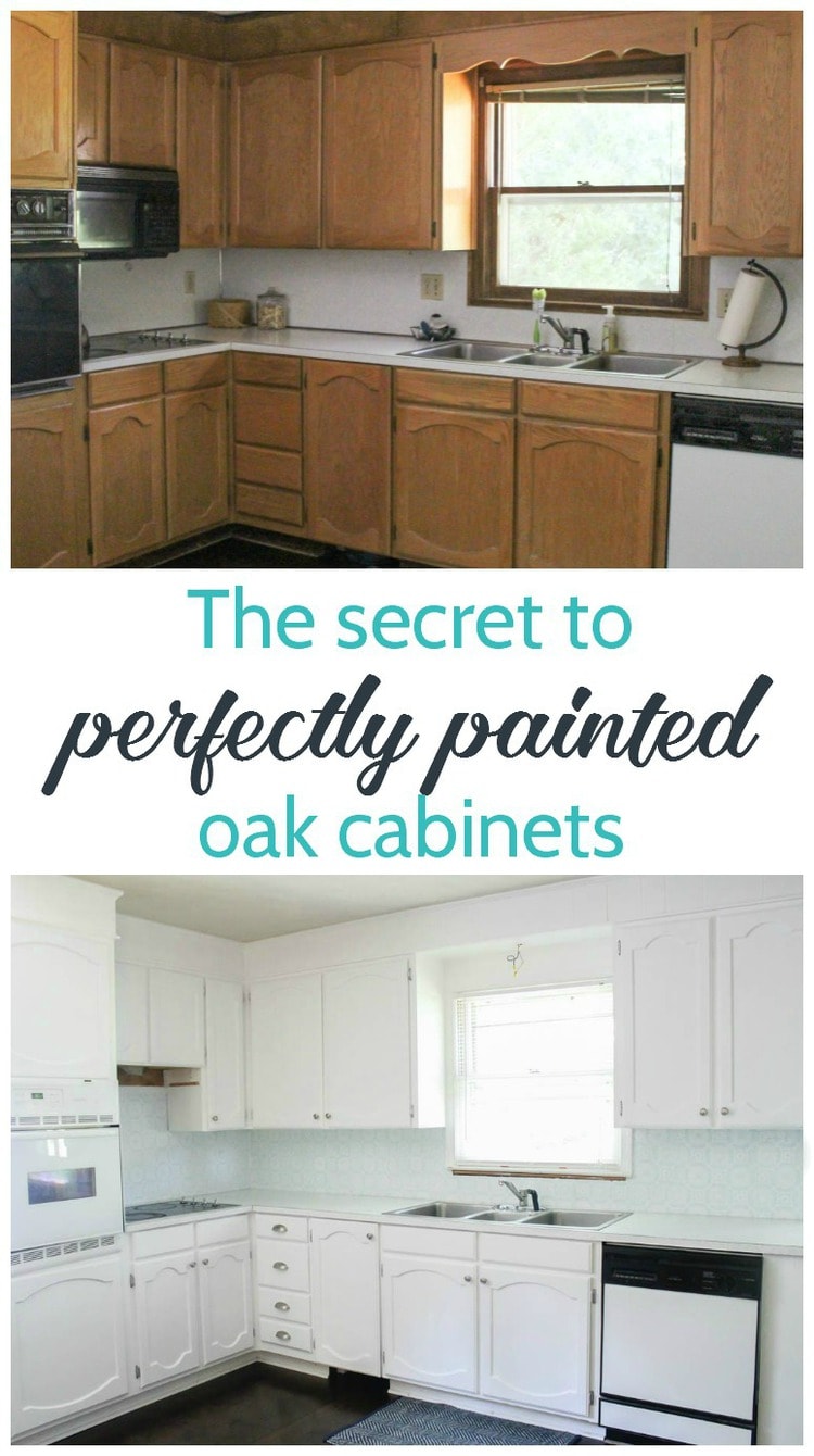Secret To Perfectly Painted Oak Cabinets 1 
