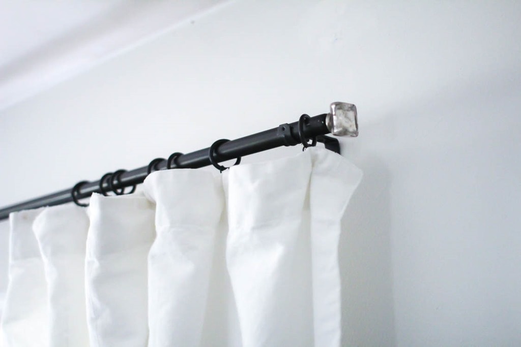 Add style to cheap curtain rods with DIY finials - Lovely Etc.