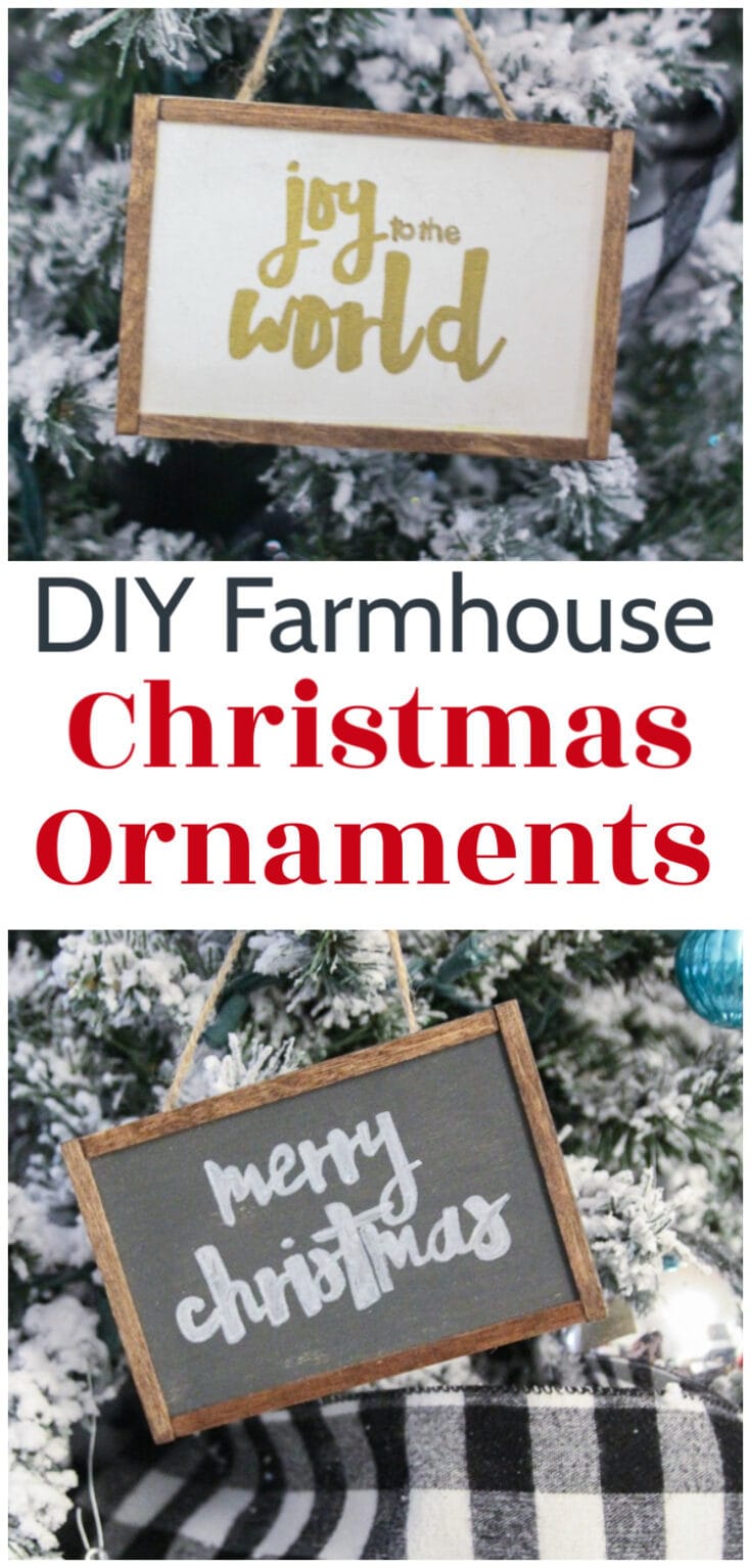 How to make cute DIY farmhouse Christmas ornaments