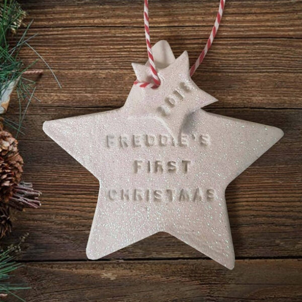 baby's first year christmas ornament