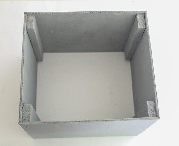 flat wooden box with lid