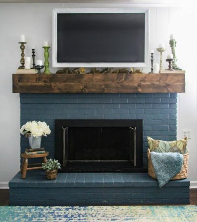 Simple Fall Mantel: Decorating Around the TV - Lovely Etc.