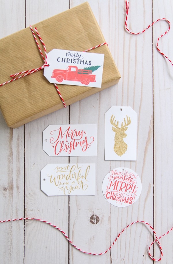 Free Printable Christmas Gift Tags For Simple Gift Wrapping Lovely Etc