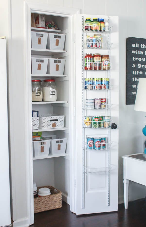 Small Pantry Makeover full of Inexpensive Organization