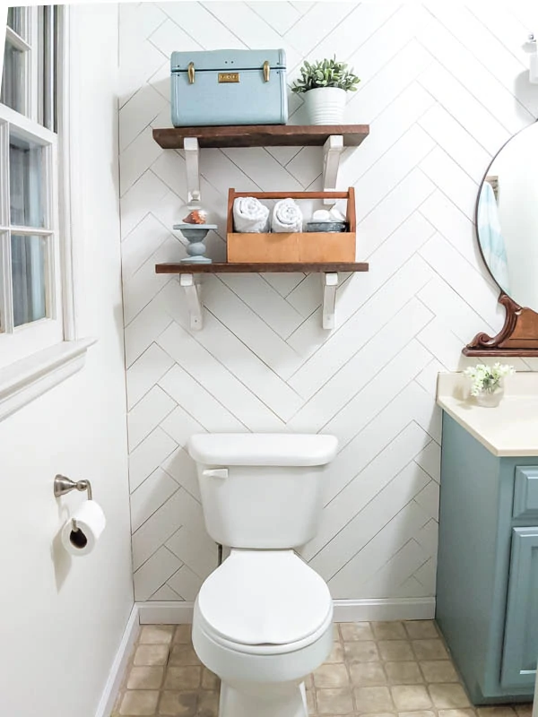 My Small Bathroom Makeover On A Budget - Organized-ish