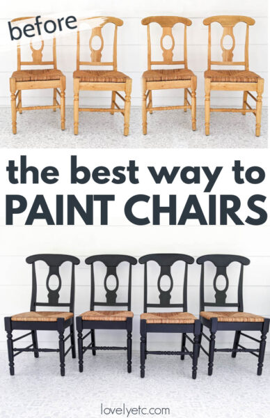 How to paint wooden chairs the easy way - Lovely Etc.