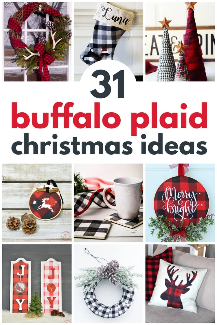 Rustic Buffalo Check Christmas Decor - Domestically Creative