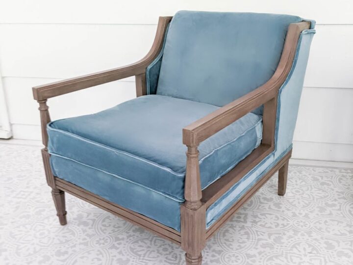 how to upholster a chair with wooden arms