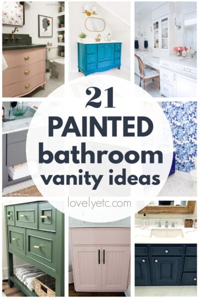 21 Beautiful Painted Bathroom Cabinet Ideas - Lovely Etc.