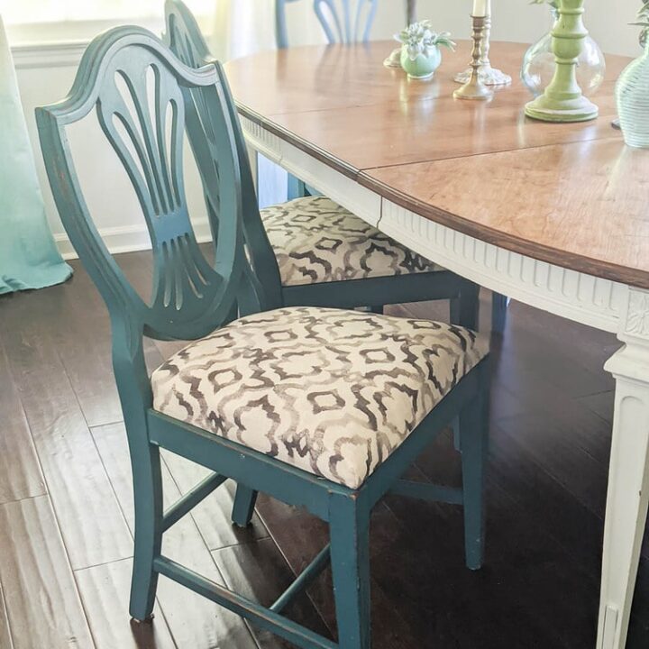 Reupholstered Wood Side Chair