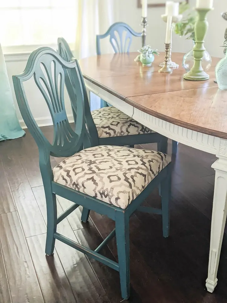 How to Reupholster Dining Chair Covers - The Turquoise Home