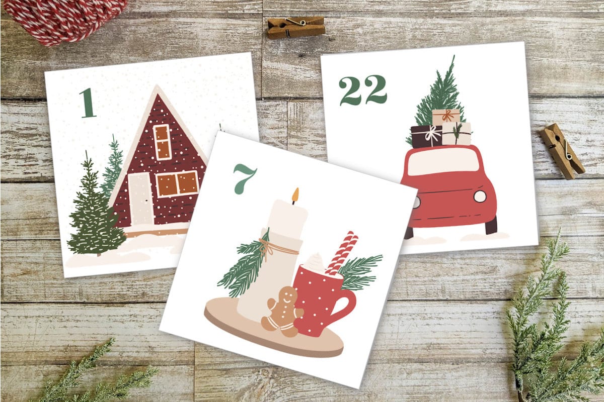 Free Printable Advent Calendar plus how to use it as a photo advent