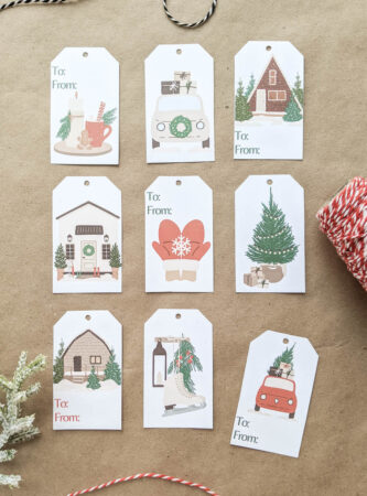 Free Printable Christmas Gift Tags: Modern + Traditional - Lovely Etc.