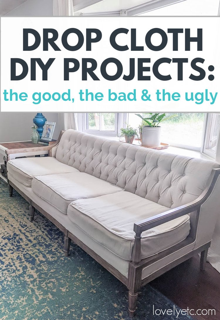 reupholster couch with drop cloth