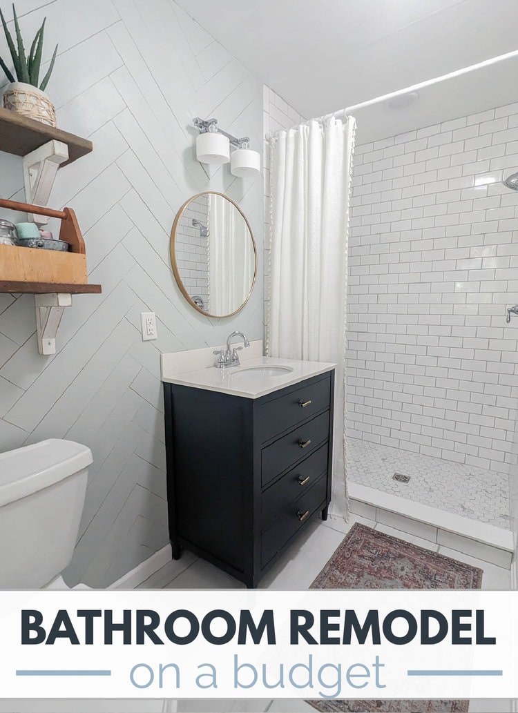 Beautiful DIY Small Bathroom Remodel on a Budget