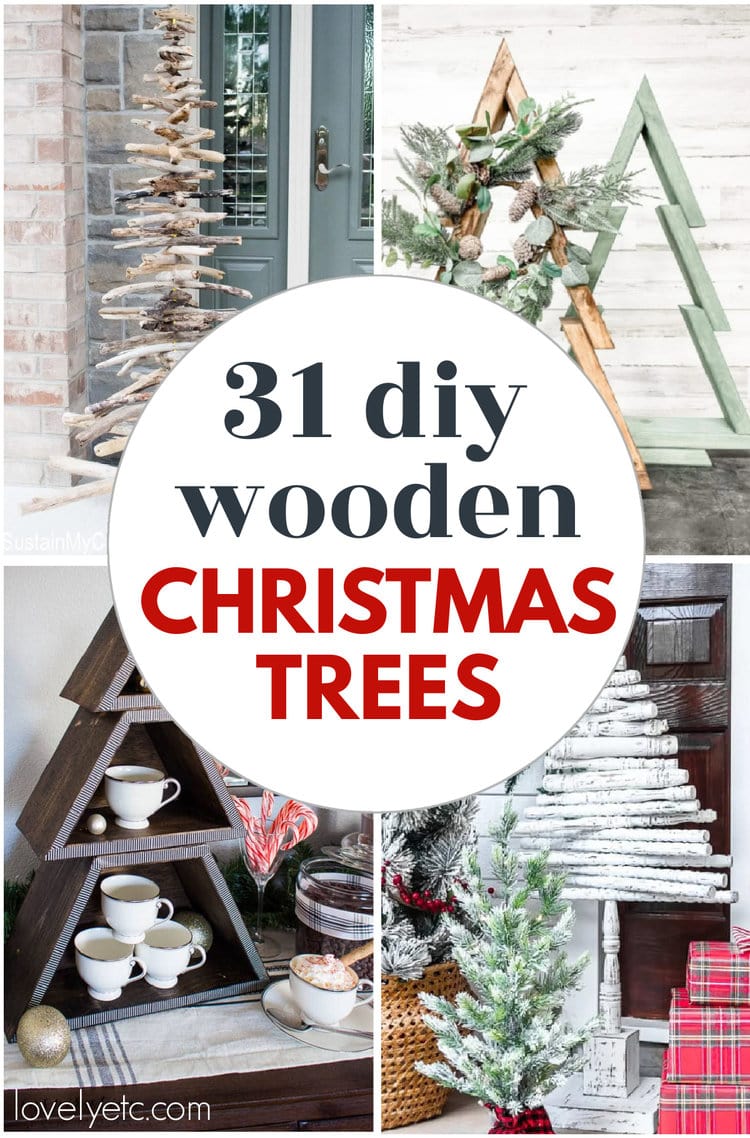 31 Charming DIY Wooden Christmas Trees To Help Deck the Halls