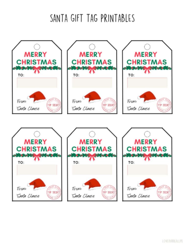 29 Fun and Festive Free Printable Christmas Gift Tags