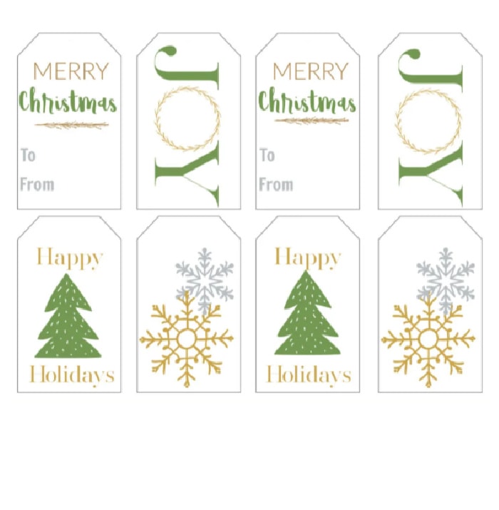 29 Fun And Festive Free Printable Christmas Gift Tags